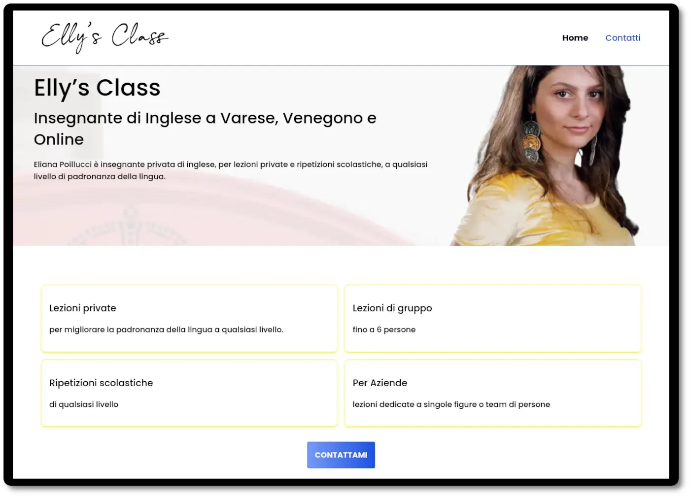 homepage screenshot ellys class